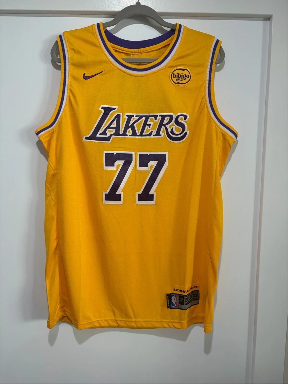 Luka Dončić Los Angeles Lakers Yellow, and Purple Jerseys. Size 52/XL